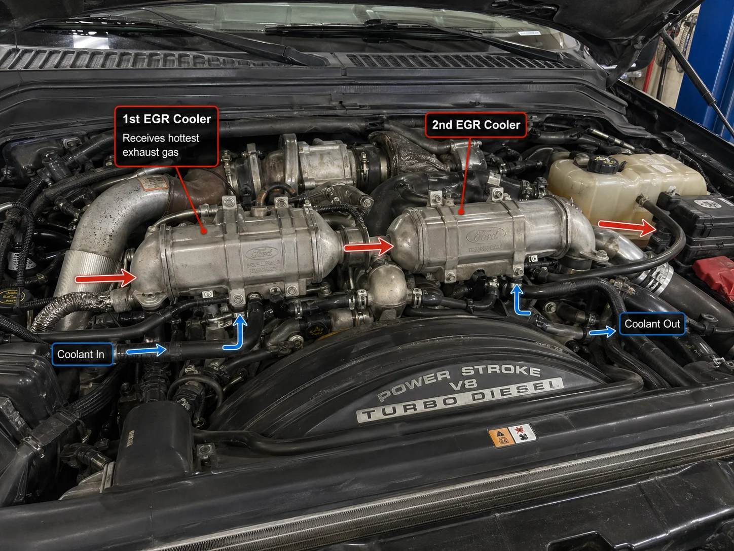 Sticking EGR Cooler Bypass Valve Symptoms in Ford Diesel Engines